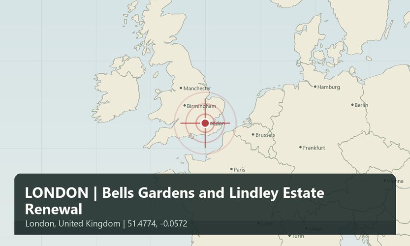 LONDON | Erneuerung Bells Gardens und Lindley